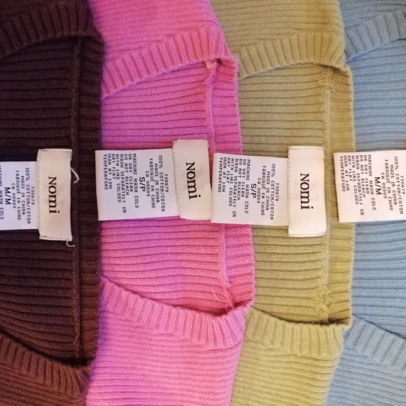 4 Ribbed V-Neck Sweaters - Picture 3 of 4